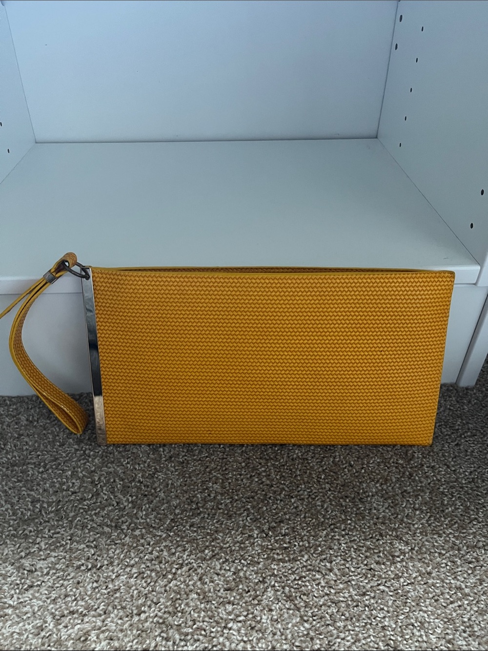 Yellow Woven Wristlet Clutch - Stylish Everyday Carry